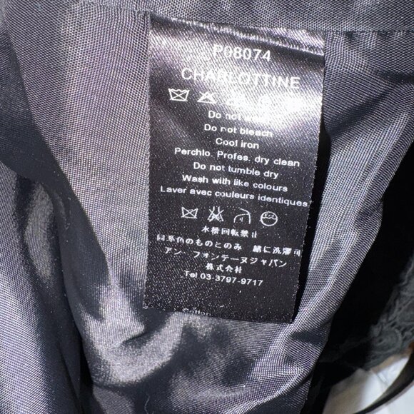 Anne Fontaine Charlottine Black Lace Eyelet Sleeve Blazer - Picture 10 of 11